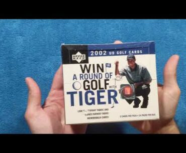 GOLF TRADING CARDS?! WIN A ROUND OF GOLF WITH TIGER?! OPENING A 2002 UPPER DECK GOLF HOBBY BOX!!!