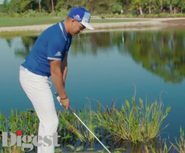 Rickie Fowler Shows How To Skip a Ball On Water While Answering Questions | Golf Tips | Golf Digest