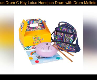 Steel Tongue Drum C Key Lotus Handpan Drum with Drum Mallets and Drum Bag