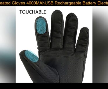 Electric Heated Gloves 4000MAhUSB Rechargeable Battery Electric Heated Hand Warmer for Hunting Fish