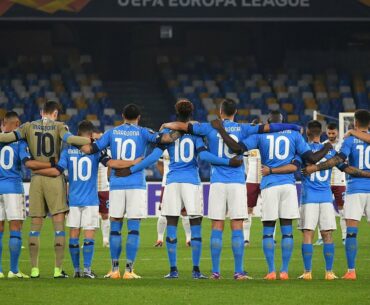 Napoli players pay tribute to Diego Maradona as they all wear the No. 10 shirt