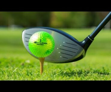 Neon Green golf ball by Chromax the Masters Of Visibility    15 seconds
