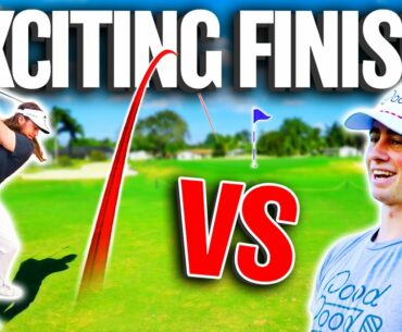 4 Hole MATCH vs. GM__GOLF!! (Playing in 25+ MPH wind!!)