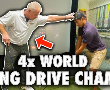 4x World Long Drive Champion Gives Me A Lesson! //  Best Swing Tips For Amateurs!