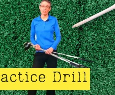 Golf range practice drill