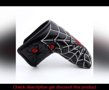 1pc New Spider with Silver Web Golf Putter Cover Headcover for Blade Golf Putter White Black Head C