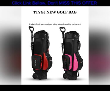 #Review Men/Women Lightweight Golf Stand Bag Portable Tripod Bag Shoulder Strap with Wheel Sport Su