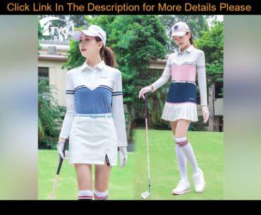 #Deal 2021 Womens T-Shirt Golf Clothing Team Uniform Golf Skirts Sets Summer Short Sleeve Shirt Wom
