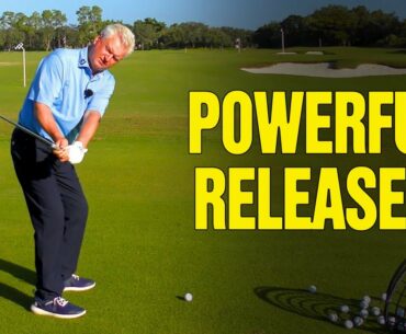 How to Release the Golf Club Powerfully (MORE DISTANCE!!)