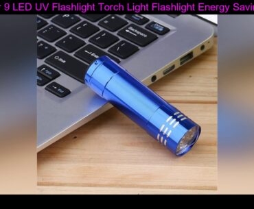 Outdoor 9 LED UV Flashlight Torch Light Flashlight Energy Saving portable flashlight for outdoor hi