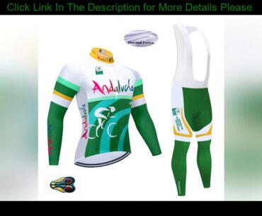 #Deal 2021 ANDALUCIA Pro Team Winter Cycling Jersey Set Bicycle Clothing Breathable Men Long Sleeve