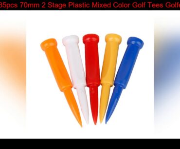 Novelty 35pcs 70mm 2 Stage Plastic Mixed Color Golf Tees Golfer Aid Tool