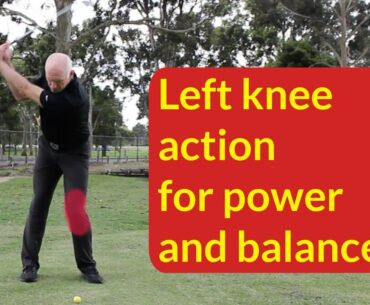 Left knee movement in golf swing