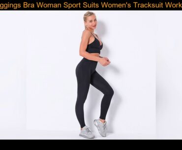 Sports Leggings Bra Woman Sport Suits Women's Tracksuit Workout Set 2 Pieces Clothing With Free Shi