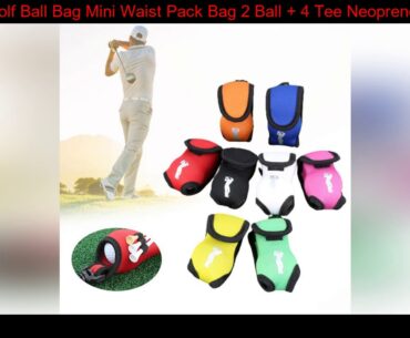 Small Golf Ball Bag Mini Waist Pack Bag 2 Ball + 4 Tee Neoprene Holder Sports Bag On For Outdoor Go