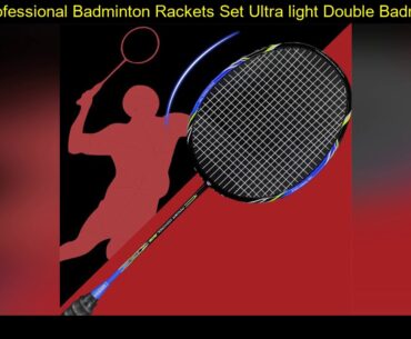 2pcs Professional Badminton Rackets Set Ultra light Double Badminton Racquet Titanium Alloy Lightes