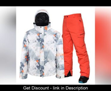 Review Winter New Snow Skiing Clothing Sets Men's Outdoor Camping Climbing Snowing Cycling Windproo