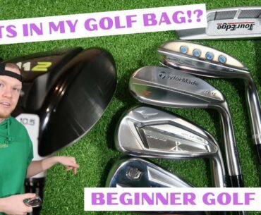 WHATS IN MY BEGINNER GOLF BAG FOR 2021!?!?