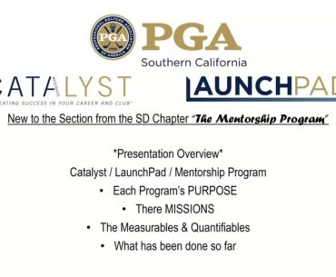 John Kulow SCPGA Online Education 2021 CATALYST Webinar Series