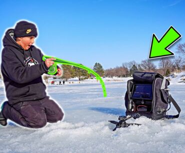 Ice Fishing The CITY DUMP With A LOCAL LEGEND!!! (Gave Him A Vexilar)