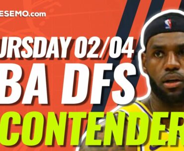 FANDUEL NBA DFS PICKS TODAY | Top 10 ConTENders Thu 2/4 | NBA DFS Simulations