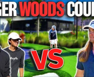 Playing TIGER WOODS' MINI GOLF COURSE-2v2 Scramble feat. GM__GOLF (Who Will Win?!)