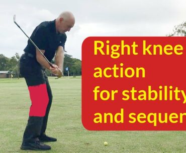 Right knee action in the golf swing