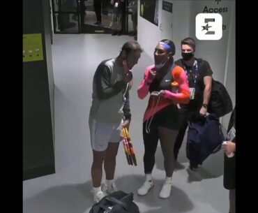 Serena Scares Rafa and then Chats with him!! Australian Open 2021