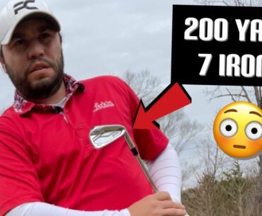 I hit my new 7 iron 200 yards!