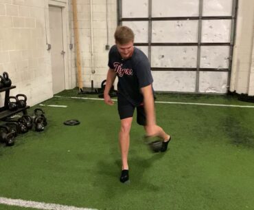 Split Stancee Single Arm Lateral Kettlebell Swings