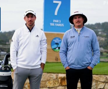 Nick Taylor and Joel Dahmen play No. 7 with seven clubs at Pebble Beach