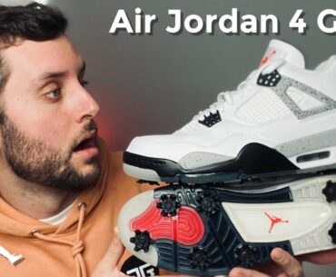 Air Jordan 4 White Cement Golf Shoes | FIRST LOOK IN HAND!!!