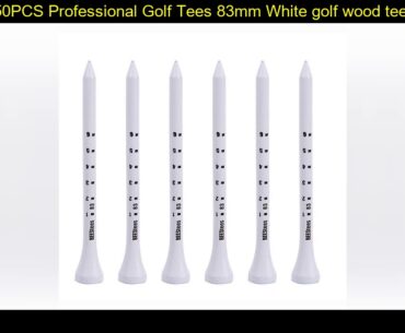 50PCS Professional Golf Tees 83mm White golf wood tee