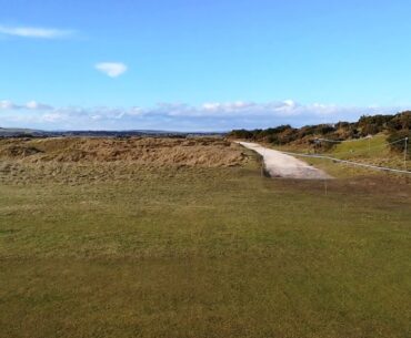 Old Course 6th tee in some windl