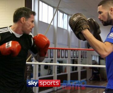 Jamie Carragher boxing training with Tony Bellew