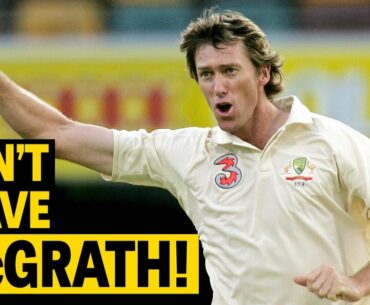 No shot offered! Batsmen leave, McGrath strikes
