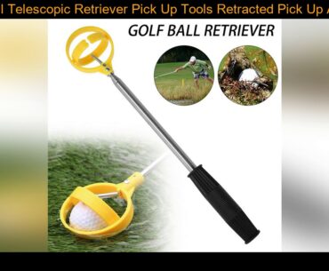 Golf Ball Telescopic Retriever Pick Up Tools Retracted Pick Up Automatic Locking Scoop Picker Train