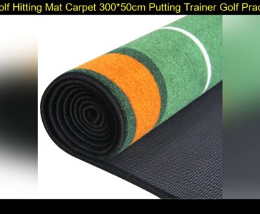 1pcs Golf Hitting Mat Carpet 300*50cm Putting Trainer Golf Practice Pad Golf Putter Green Fairway T