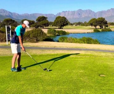 Danie Jooste - Strand golf course in strong south easter