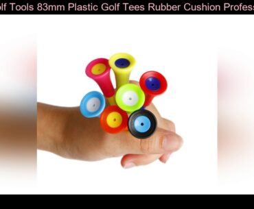 50pcs Golf Tools 83mm Plastic Golf Tees Rubber Cushion Professional Multicolor