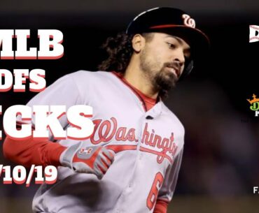 4/10/19 MLB DFS Picks Fanduel + Draftkings