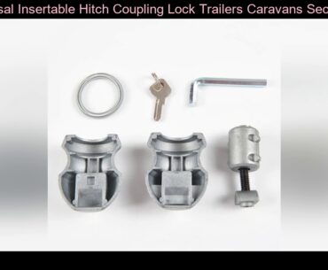 Universal Insertable Hitch Coupling Lock Trailers Caravans Security 2 Keys