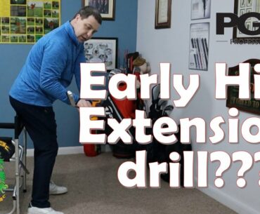 How to stop an early hip extension - Chair Drill Part 2 (Lockdown Golf Drill)