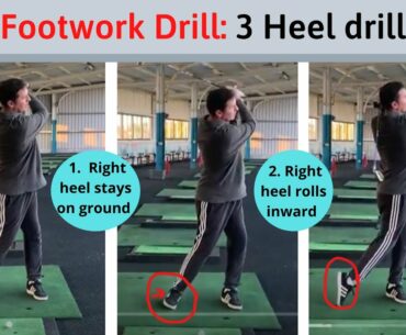 Footwork drill - to help maintain posture at impact (367)