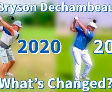 Bryson Dechambeau's Golf Swing 2020 Vs 2021 - 100% SPEED & POWER