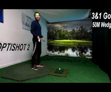 Training Wedges with the OPTISHOT 2 Golf Simulator! Golf training indoors.
