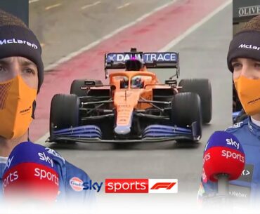 Lando Norris & Daniel Ricciardo react to first drive in McLaren's 2021 car