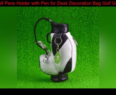 Mini Golf Pens Holder with Pen for Desk Decoration Bag Golf Gift for Golfer Coworker Fanatic Fans