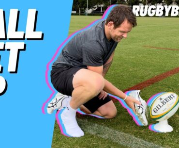 How to Kick a Rugby Ball | @rugbybricks Ball Set Up Tip