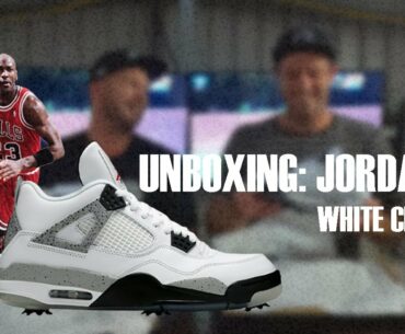 GOLF GODS Air Jordan 4 White Cement Golf Shoes | FIRST LOOK IN HAND!